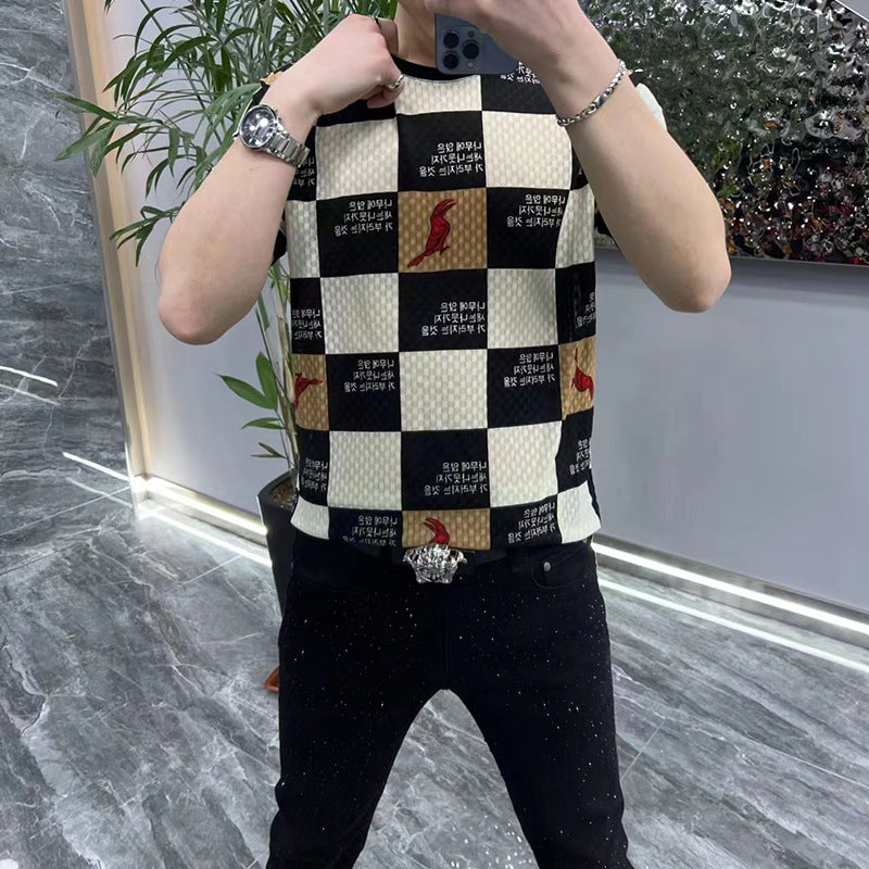 Men's Summer Short-sleeved Undershirt Stylish Casual