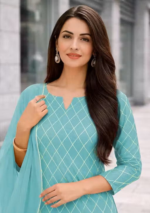 Rayon Printed Kurta (Garara/Sharara) Suit Set