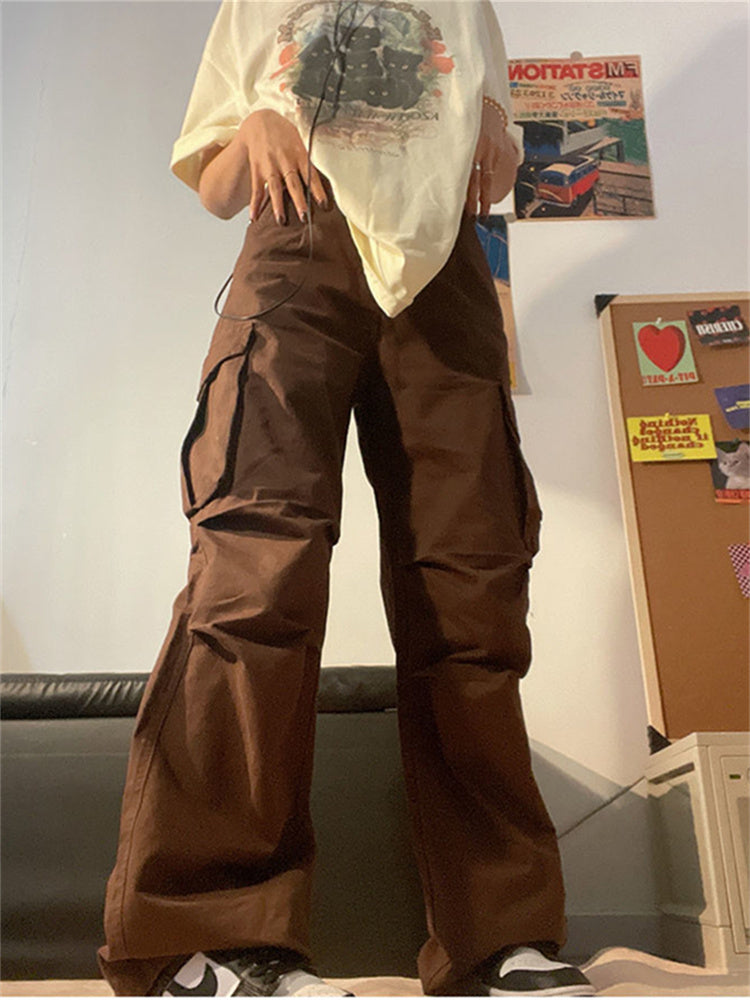 Women's High Waist Loose Casual Cargo Pants