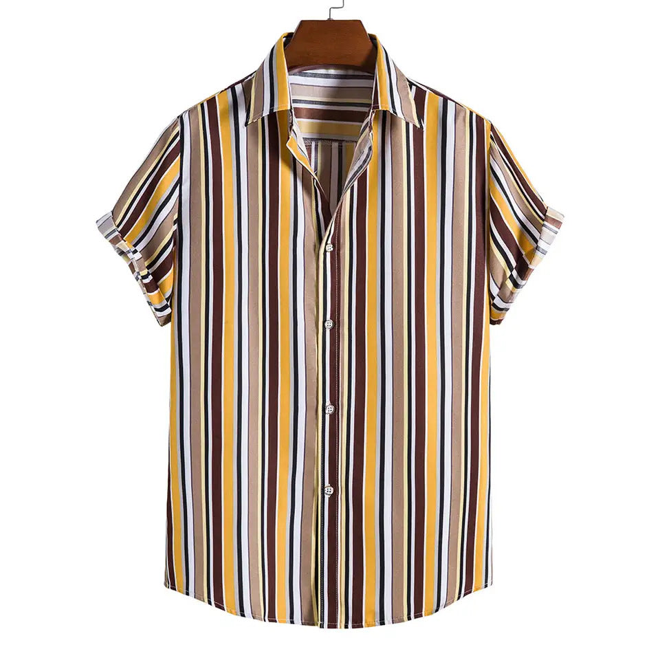 Men's Casual Fashion Personalized Striped Shirt