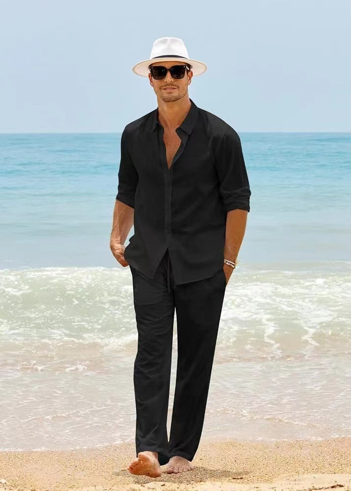 European And American Men's Fashion Casual Set Long Sleeve