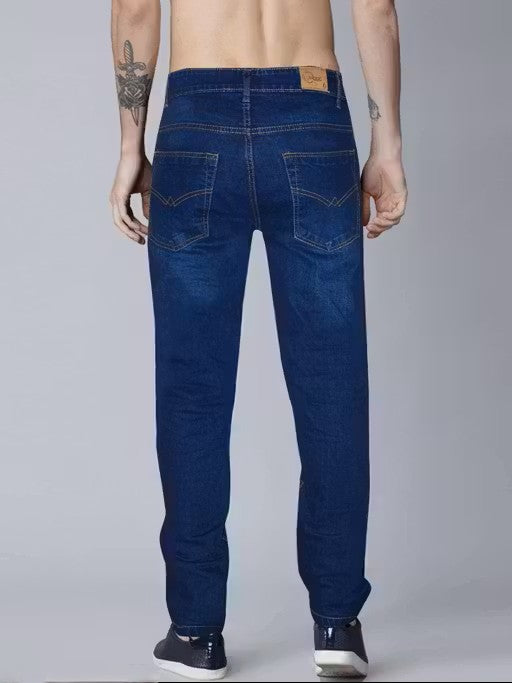 JUST BLACK Men's Regular Dark Blue Jeans