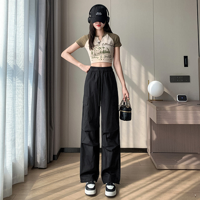 100 Cotton Cargo Pants Women's Summer Thin