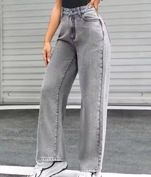 GREY FADED WOMEN JEANS
