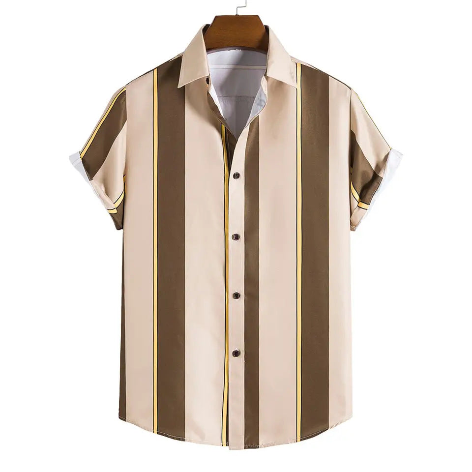 Men's Casual Fashion Personalized Striped Shirt