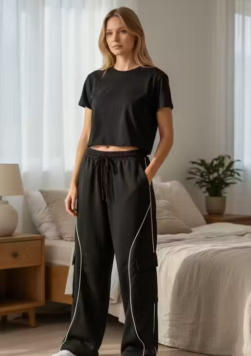 New Stylish Red Track Pants With Side Piping