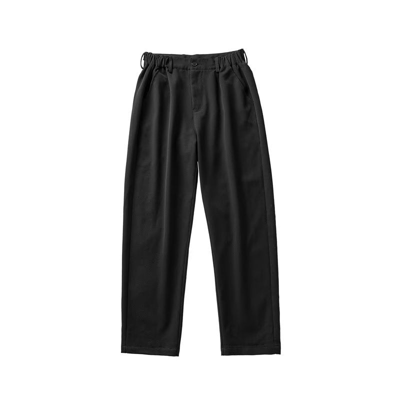 Mens Solid Color Minimalism Straight Cut Dress Pants