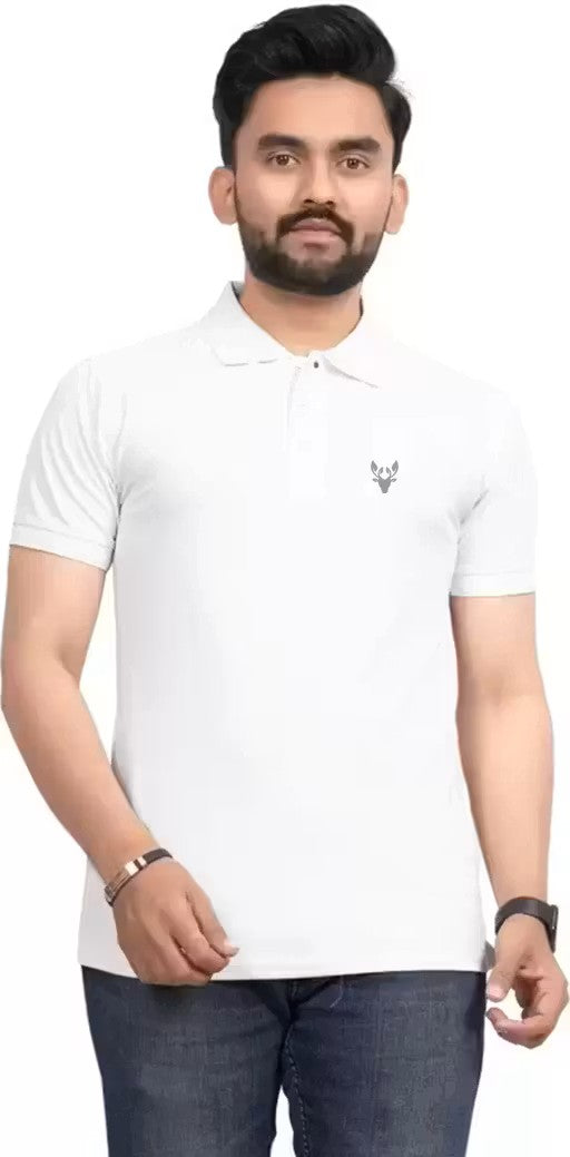 Polo Mens Half Sleeve Solid Regular Fit Tshirt