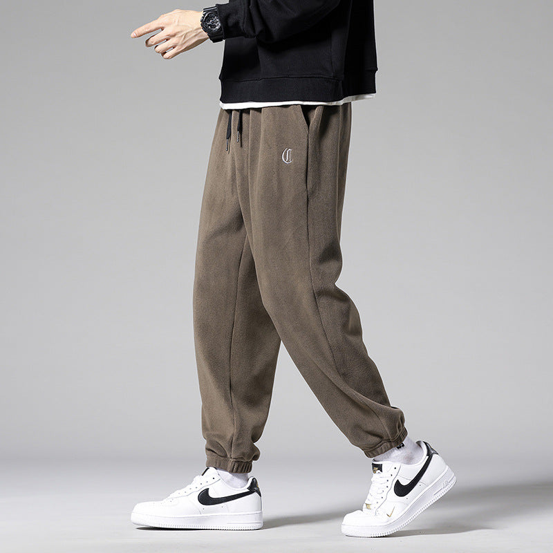 Loose Fleece-lined Thick Sweatpants Casual Pants For Men