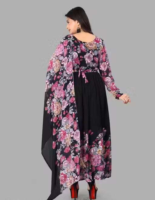 printed Gown and Duppata Set Velvark.com