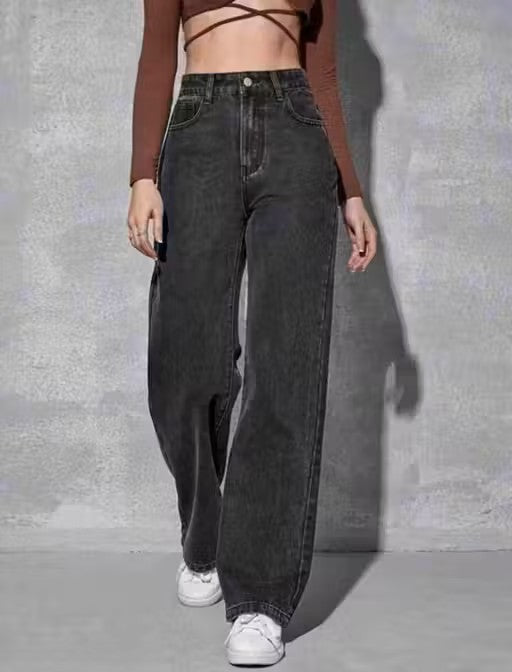 DENIM WIDE LEG JEANS