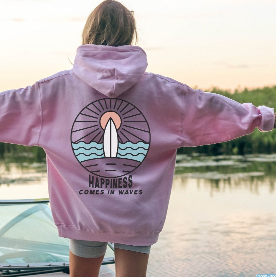 Women's Fashion Chasing Sunset Print Oversized Hoodie