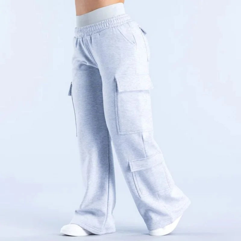 Straight-leg Pants Cargo Pocket Loose