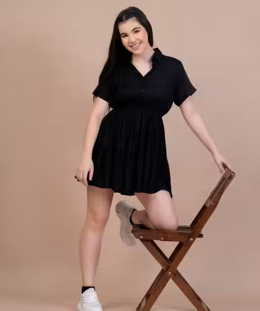 Beautiful Short Dress (Black) Velvark.com