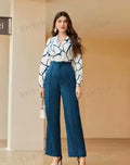 Latest Fashion High Low Shirt with Straight Fit Pants