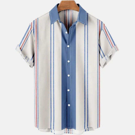 Men's Casual Fashion Personalized Striped Shirt