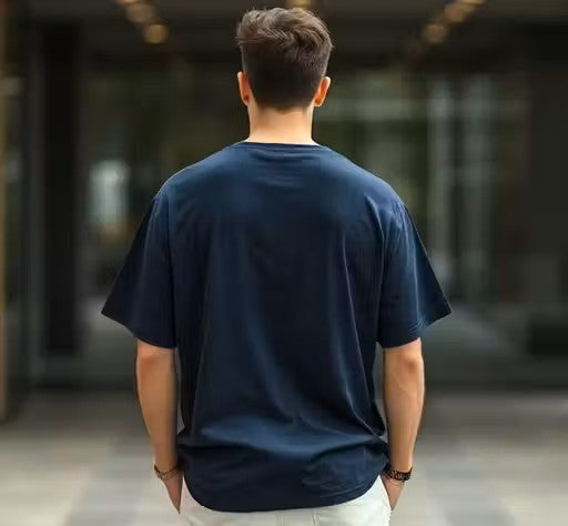 Oversized Printed Round Neck Cotton Blend T-shirt Velvark.com