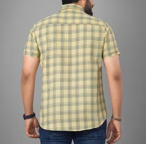 &nbsp;Men's Cotton  half sleeve Slim Fit shirt