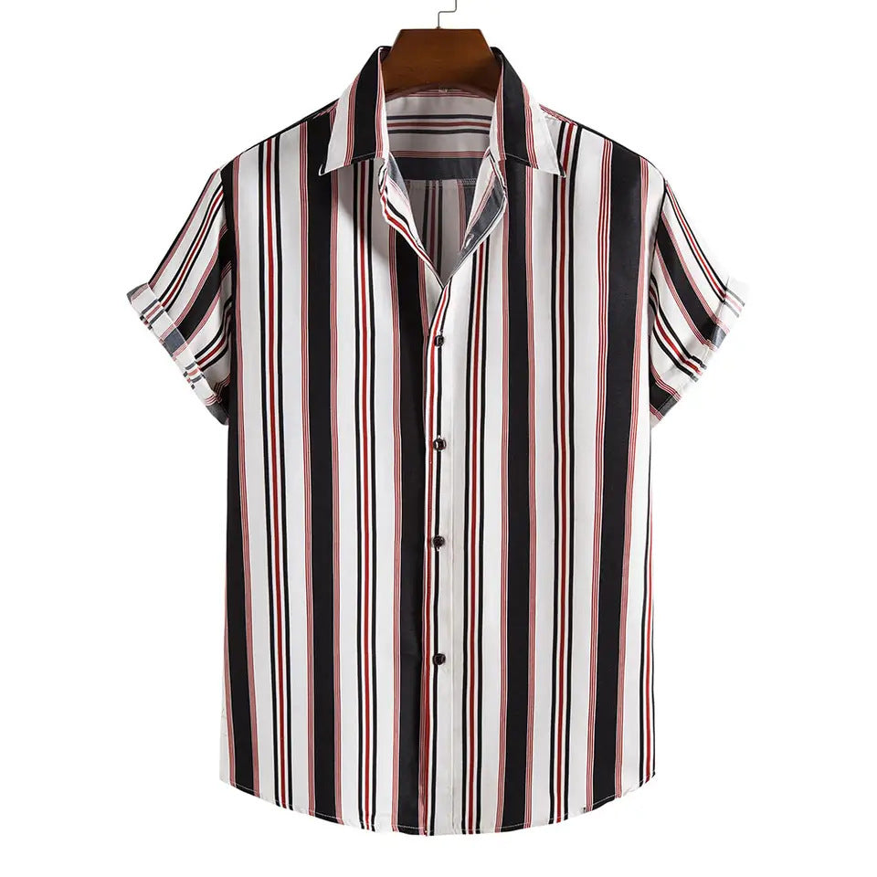 Men's Casual Fashion Personalized Striped Shirt