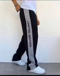 TRACKPANT BLACK COTTON BLEND FABRIC