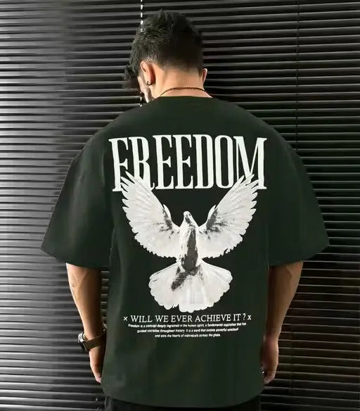 Men's Stylish Oversized Graphic Printed 3/4th Sleeve T-Shirt Velvark.com