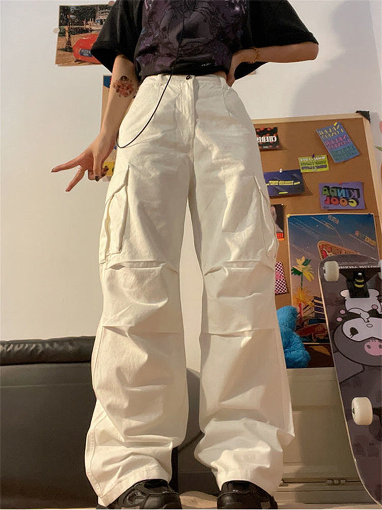 Women's High Waist Loose Casual Cargo Pants