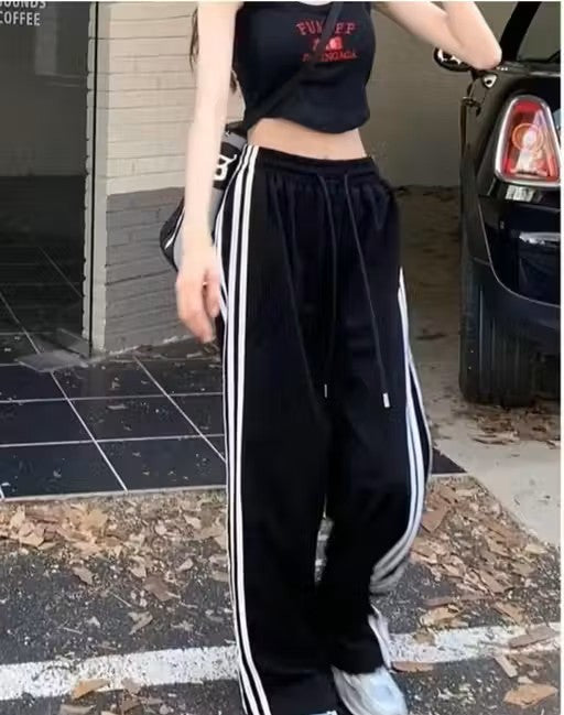 Black Piping trouser Stylish Baggy Type Payjamas for Women