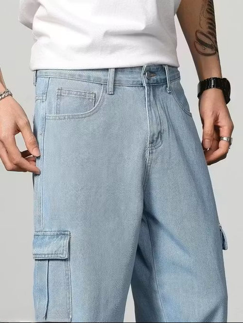 6 pocket mom-fit jeans for mens