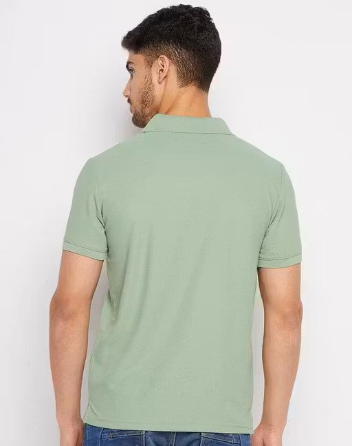 Men's Cotton Half Sleeves Solid Polo T-shirt