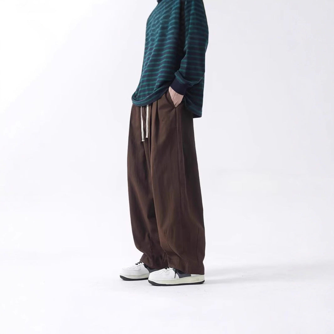Cotton Men's Loose Wide Leg Pants