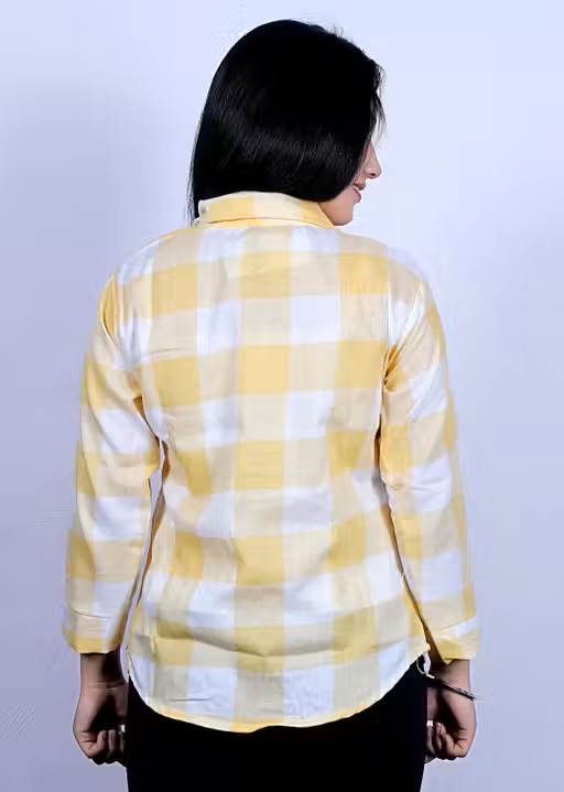 Stylish Girl's Checked Shirt Collar Multicolor TOP &amp; Tunics 2 pcs Inner