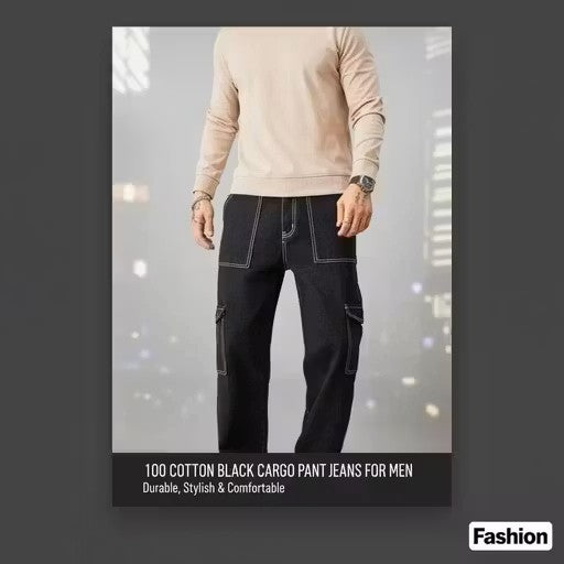 cotton cargo jeans regular fit