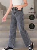 STRAIGHT FIT FADED JEANS FOR GIRL