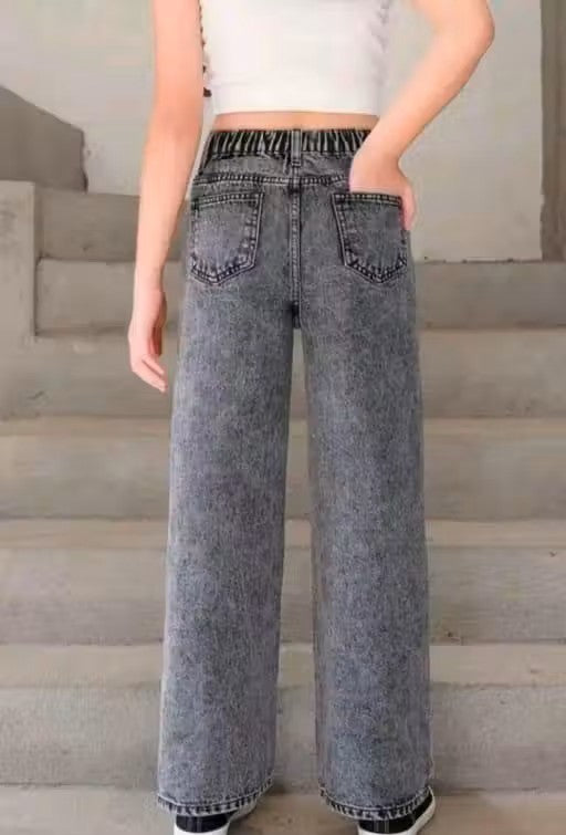 STRAIGHT FIT FADED JEANS FOR GIRL