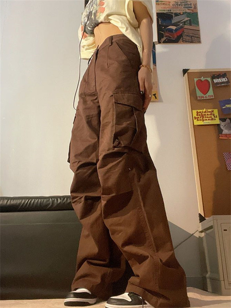Women's High Waist Loose Casual Cargo Pants