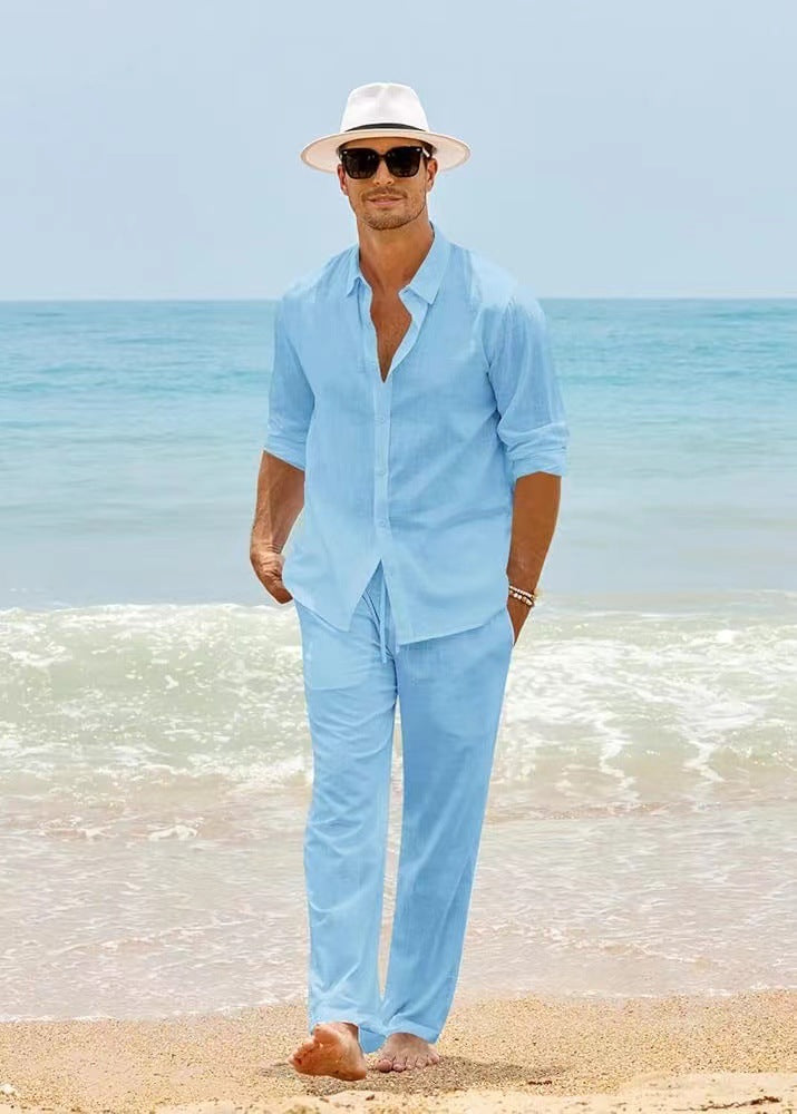 European And American Men's Fashion Casual Set Long Sleeve