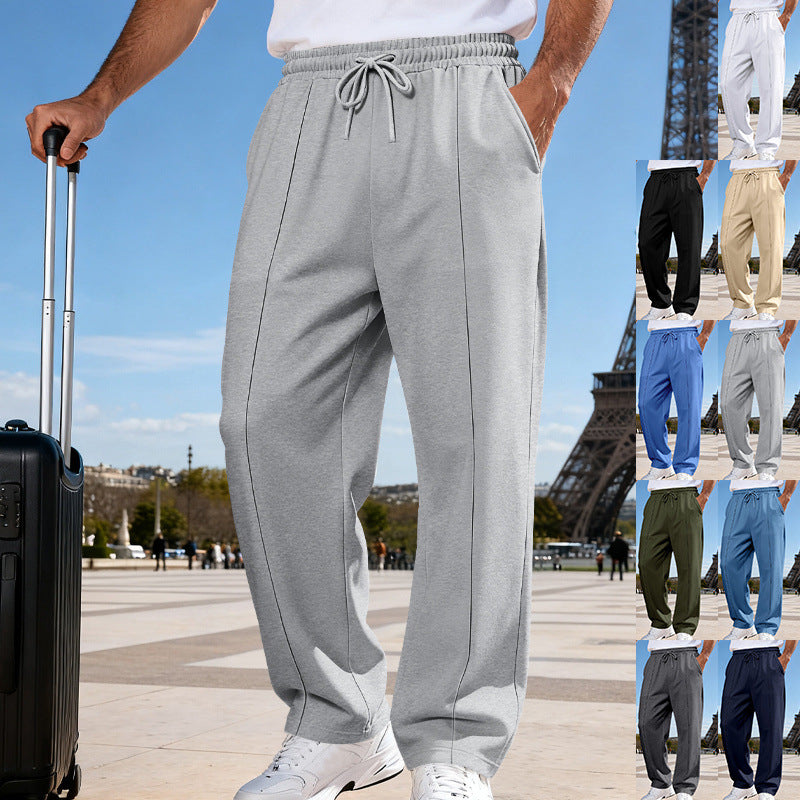 Men's Four-season Casual Sports Business Loose Straight-leg Jogging Pants
