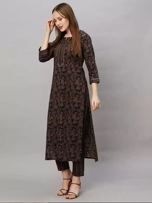 Printed Cotton Kurti Set kurta set