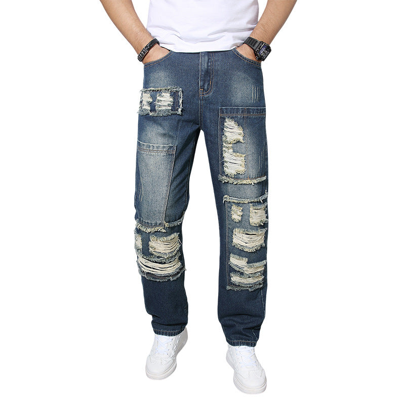 Men's Straight Wrinkle-resistant Loose Casual Jeans