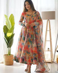 printed kurti with dupatta set