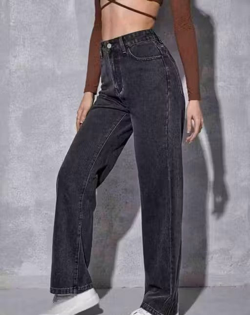DENIM WIDE LEG JEANS