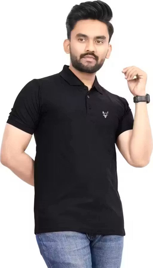Polo Mens Half Sleeve Solid Regular Fit Tshirt