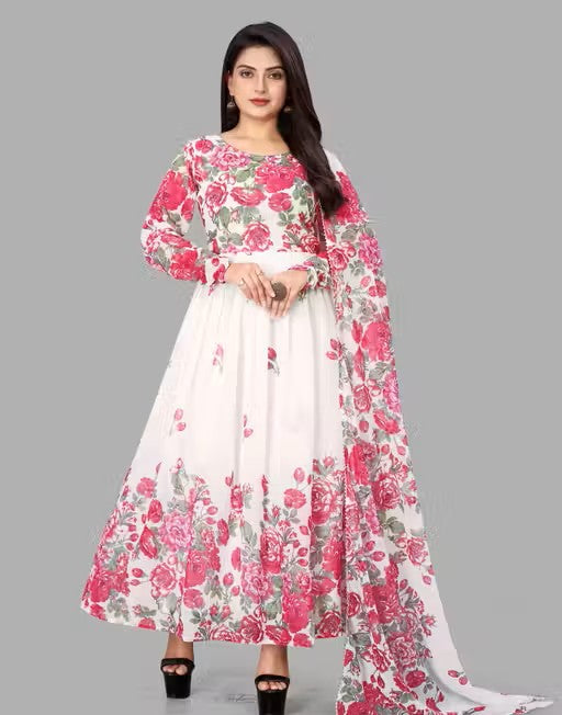 printed Gown and Duppata Set Velvark.com