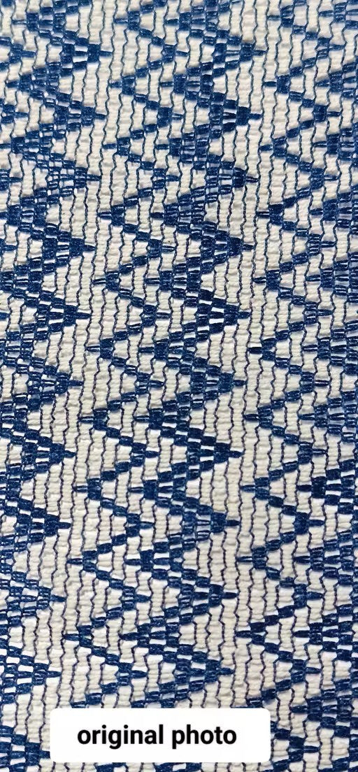NAVY ZIG-ZAG STRIPED CROCHET SHIRT