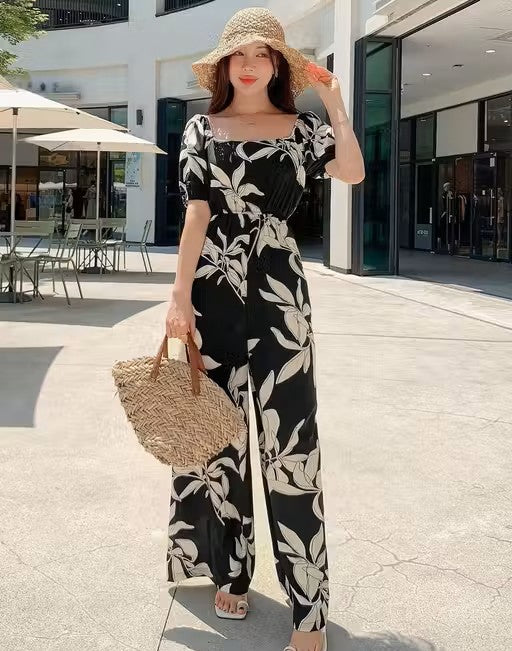 Floral Print Casual Vacation Jumpsuit