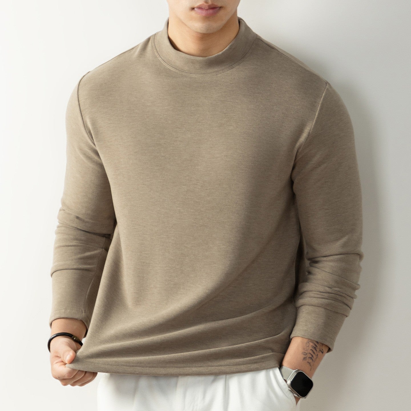 Warm Thickened Slim-fit Long-sleeve Men's Undershirt