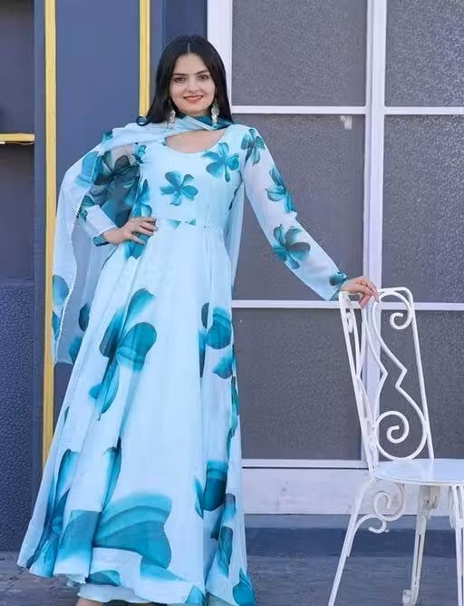 Gown With Dupatta