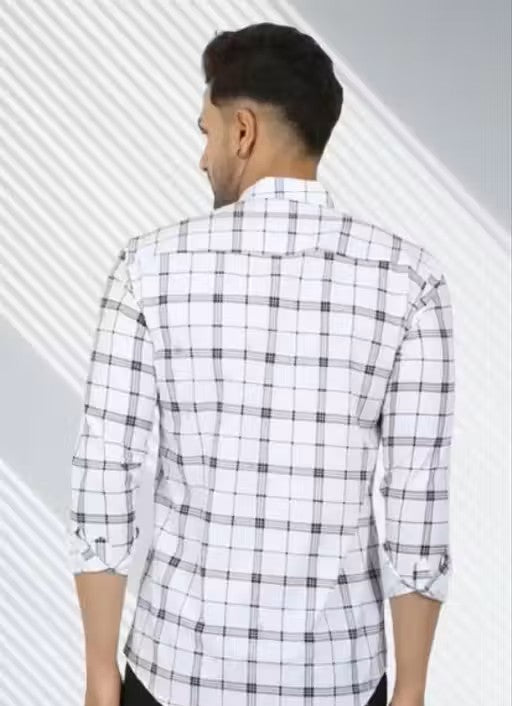 Black Checked White Shirts