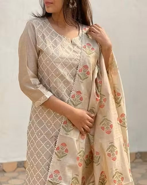Premium Kurti With Pant  Dupatta Set