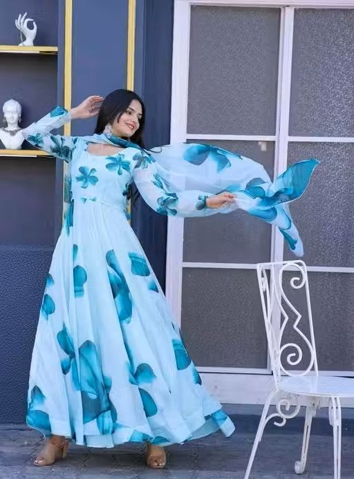 Gown With Dupatta